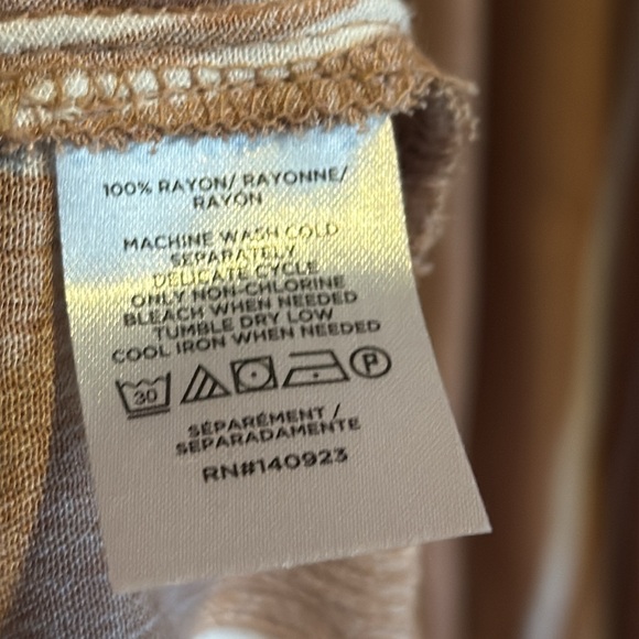 *NEW* LOFT Outlet Tan and White Striped Maxi Dress Size XL - Picture 5 of 5